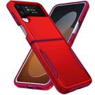 For Samsung Galaxy Z Flip4 Pioneer Armor Heavy Duty PC + TPU Phone Case(Red) - 1