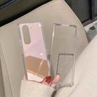 For Samsung Galaxy Z Fold4 Mirror Noodle PC Phone Case(Rose Gold) - 1