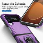 For Samsung Galaxy Z Flip4 Pioneer Armor PC + TPU Phone Case with Holder(Purple Black) - 2