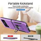 For Samsung Galaxy Z Flip4 Pioneer Armor PC + TPU Phone Case with Holder(Purple Black) - 7