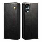 For Honor 70 Oil Wax Crazy Horse Texture Leather Phone Case(Black) - 1