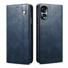 For Honor 70 Oil Wax Crazy Horse Texture Leather Phone Case(Blue) - 1