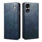 For Honor 70 Pro / 70 Pro+ Oil Wax Crazy Horse Texture Leather Phone Case(Blue) - 1