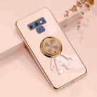 For Samsung Galaxy Note9 6D Plating Astronaut Ring Kickstand Phone Case(Light Pink) - 1