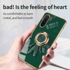For Samsung Galaxy Note10+ 6D Plating Astronaut Ring Kickstand Phone Case(Night Green) - 7