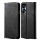 For Honor 70 Denim Texture Flip Leather Phone Case(Black) - 1