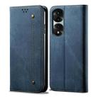 For Honor 70 Pro / 70 Pro+ Denim Texture Flip Leather Phone Case(Blue) - 1