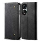 For Honor 70 Pro / 70 Pro+ Denim Texture Flip Leather Phone Case(Black) - 1
