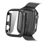 PC Carbon Fiber Frame Watch Case For Apple Watch Series 9 / 8 / 7 45mm(Black) - 1