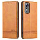 For Xiaomi 12 Lite AZNS Magnetic Calf Texture Leather Phone Case(Light Brown) - 1