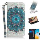 For Huawei P40 3D Painting Horizontal Flip Leather Case with Holder & Card Slot & Wallet & Lanyard(Peacock wreath) - 1