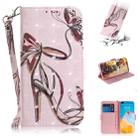 For Huawei P40 3D Painting Horizontal Flip Leather Case with Holder & Card Slot & Wallet & Lanyard(Butterfly and high heels) - 1