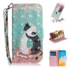 For Huawei P40 3D Painting Horizontal Flip Leather Case with Holder & Card Slot & Wallet & Lanyard(Black and white cat) - 1