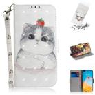For Huawei P40 3D Painting Horizontal Flip Leather Case with Holder & Card Slot & Wallet & Lanyard(Cute cat) - 1