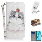 For Huawei nova 6 SE 3D Painting Horizontal Flip Leather Case with Holder & Card Slot & Wallet & Lanyard(Cute cat) - 1