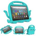 For Amazon Kindle Fire HD 8 / HD 8 Plus Octopus EVA Shockproof Tablet Case with Screen Film & Shoulder Strap(Glacier Green) - 1