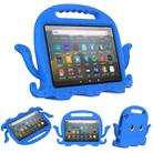 For Amazon Kindle Fire HD 8 / HD 8 Plus Octopus EVA Shockproof Tablet Case with Screen Film & Shoulder Strap(Blue) - 1