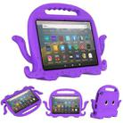 For Amazon Kindle Fire HD 8 / HD 8 Plus Octopus EVA Shockproof Tablet Case with Screen Film & Shoulder Strap(Purple) - 1