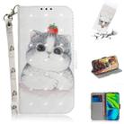 For Xiaomi Mi Note 10 3D Painting Horizontal Flip Leather Case with Holder & Card Slot & Wallet & Lanyard(Cute cat) - 1