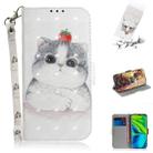 For Xiaomi Mi Note10 Pro 3D Painting Horizontal Flip Leather Case with Holder & Card Slot & Wallet & Lanyard(Cute cat) - 1