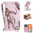 For Galaxy A01 3D Painting Horizontal Flip Leather Case with Holder & Card Slot & Wallet & Lanyard(Butterfly and high heels) - 1