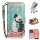For Galaxy A01 3D Painting Horizontal Flip Leather Case with Holder & Card Slot & Wallet & Lanyard(Black and white cat) - 1