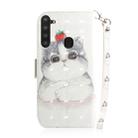 For Galaxy A21 3D Painting Horizontal Flip Leather Case with Holder & Card Slot & Wallet & Lanyard(Cute cat) - 3