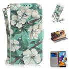 For Galaxy A21 3D Painting Horizontal Flip Leather Case with Holder & Card Slot & Wallet & Lanyard(Watercolor flowers) - 1