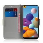 For Galaxy A21 3D Painting Horizontal Flip Leather Case with Holder & Card Slot & Wallet & Lanyard(Watercolor flowers) - 5