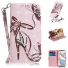 For Galaxy A70e 3D Painting Horizontal Flip Leather Case with Holder & Card Slot & Wallet & Lanyard(Butterfly and high heels) - 1