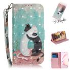 For Galaxy Note 10 Lite / A81 3D Painting Horizontal Flip Leather Case with Holder & Card Slot & Wallet & Lanyard(Black and white cat) - 1