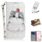 For Galaxy Note 10 Lite / A81 3D Painting Horizontal Flip Leather Case with Holder & Card Slot & Wallet & Lanyard(Cute cat) - 1