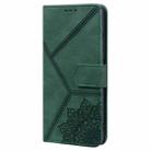For Xiaomi Poco X3 NFC Geometric Mandala Embossed Leather Phone Case(Green) - 2