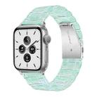 Plastic Colorful Three-Bead Watch Band For  Apple Watch Ultra 49mm / Series 8&7 45mm / SE 2&6&SE&5&4 44mm / 3&2&1 42mm(Gradient Green) - 1