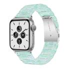 Plastic Colorful Three-Bead Watch Band For Apple Watch Series 8&7 41mm / SE 2&6&SE&5&4 40mm / 3&2&1 38mm(Gradient Green) - 1