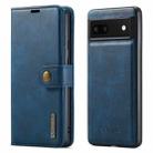 For Google Pixel 6A DG.MING Crazy Horse Texture Detachable Magnetic Leather Phone Case(Blue) - 1