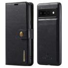 For Google Pixel 7 Pro DG.MING Crazy Horse Texture Detachable Magnetic Leather Phone Case(Black) - 1