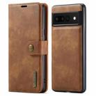 For Google Pixel 7 Pro DG.MING Crazy Horse Texture Detachable Magnetic Leather Phone Case(Brown) - 1