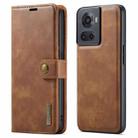 For OnePlus Ace & 10R DG.MING Crazy Horse Texture Detachable Magnetic Leather Phone Case(Brown) - 1