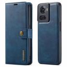 For OnePlus Ace & 10R DG.MING Crazy Horse Texture Detachable Magnetic Leather Phone Case(Blue) - 1