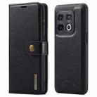 For OnePlus 10 Pro DG.MING Crazy Horse Texture Detachable Magnetic Leather Phone Case(Black) - 1