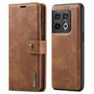 For OnePlus 10 Pro DG.MING Crazy Horse Texture Detachable Magnetic Leather Phone Case(Brown) - 1