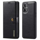For OnePlus Nord N20 5G DG.MING Crazy Horse Texture Detachable Magnetic Leather Phone Case(Black) - 1