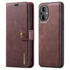 For OnePlus Nord N20 5G DG.MING Crazy Horse Texture Detachable Magnetic Leather Phone Case(Red) - 1