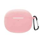 For Redmi Buds4 Pro Silicone Earphone Protective Case with Hook(Pink) - 1