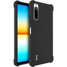 For Sony Xperia 10 IV IMAK All-inclusive Shockproof Airbag TPU Case with Screen Protector (Matte Black) - 1