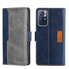 For Xiaomi Redmi Note 11 5G/Poco M4 Pro 5G Contrast Color Side Buckle Leather Phone Case(Blue + Grey) - 1