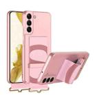 For Samsung Galaxy S22 5G GKK Ultra-thin Wristband Holder Phone Case(Pink) - 1