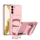 For Samsung Galaxy S22+ 5G GKK Ultra-thin Wristband Holder Phone Case(Pink) - 1