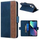 For iPhone 14 Stitching Magnetic RFID Leather Case (Royal Blue) - 1